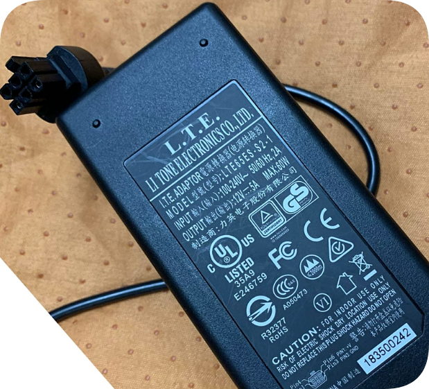 *Brand NEW*## I.T.E. LTE90ES-S2-1 12V 5A / 6A /7.5A /10A AC DC Power Adapter, 6-Pin Connector Power Supply for